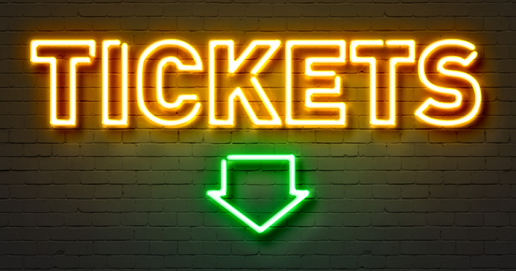 『魔女の谷の夜』鑑賞に必要なチケットをイメージした案内風画像