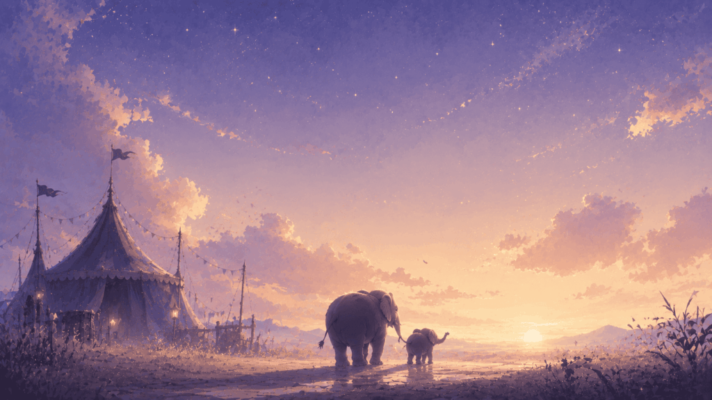 実写版ダンボの結末で母と子の自由が描かれることをイメージした画像