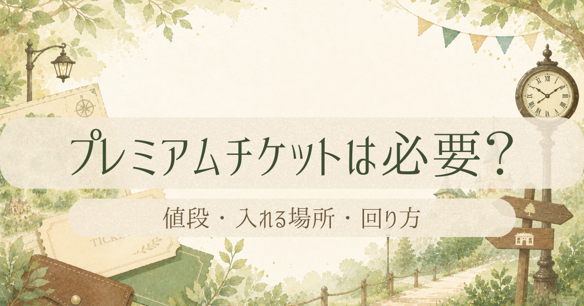 ジブリパークのプレミアムチケットの値段や入れる場所を解説するアイキャッチ画像